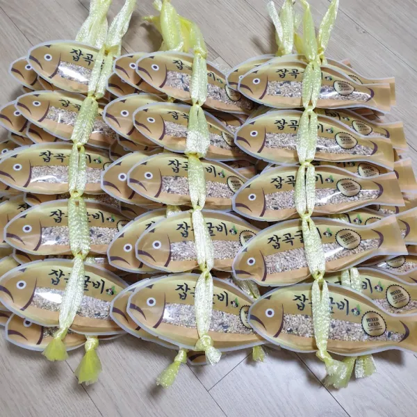 엮은 잡곡굴비 ( 1줄 3마리/5마리씩 엮음) 2종, 3마리 엮은 1줄(두름)