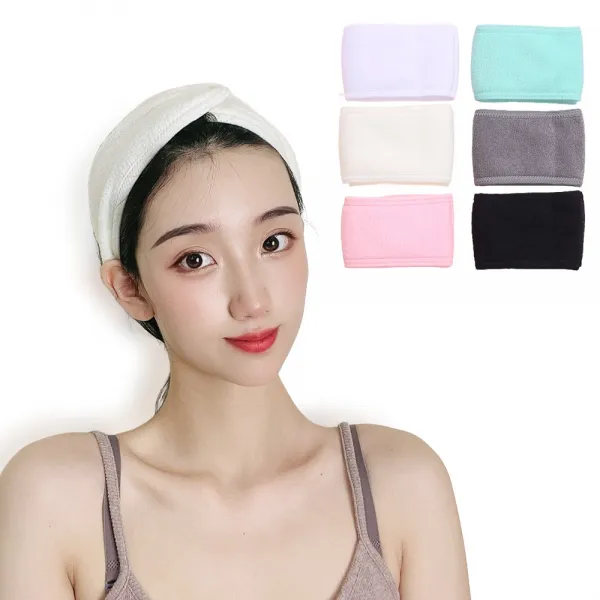 셀프천사 찍찍이 세안 밴드 세수 벨크로 헤어 머리밴드, 화이트