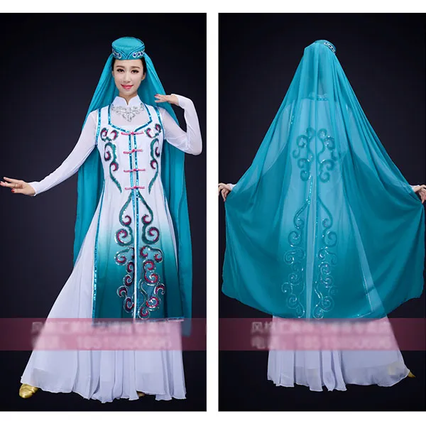 중국소수민족회족여성전통공연복무대의상댄스복