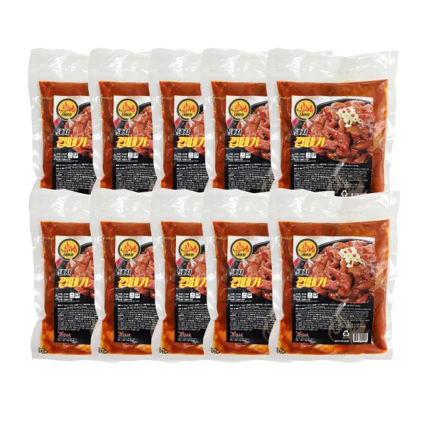 직화대마왕 매운돼지껍데기 200g 10개묶음 (유통기한임박특가), 돼지껍데기200g 10개