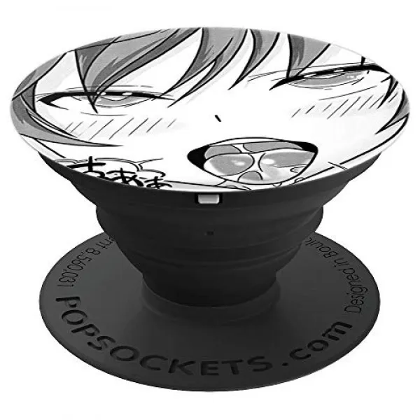 음욕 애니메이션의 얼굴 - 휴대 전화 및 정제를위한 귀여운 아헤 얼굴 애니메이션 만화 연인 PopSockets 그립과 스탠드 Ecchi Hent, 단일상품, 단일상품