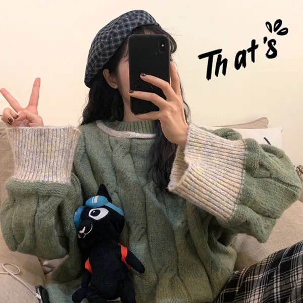 제이빈앤코 겨울스웨터코디 성탄 핫한 루즈핏 소프트 누이동생 코트 CHIC 두꺼운