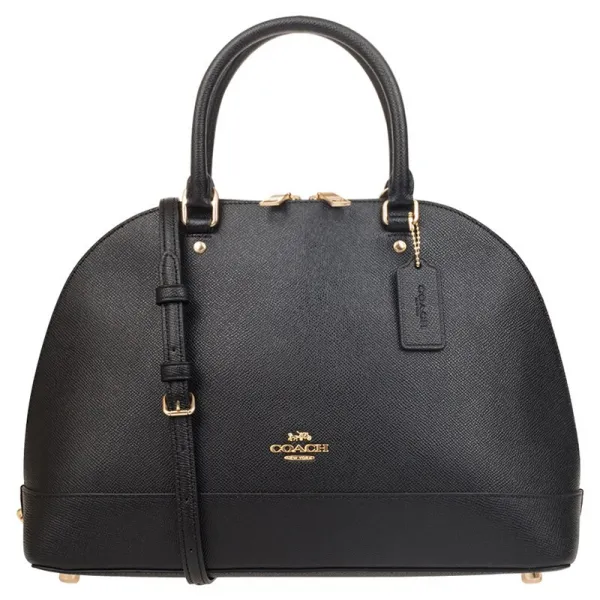 COACH 코 치 사치품 여사 큰 조개 껍질 가방 숄 더 백 백 백 블랙 가죽 F27590 IMBLK