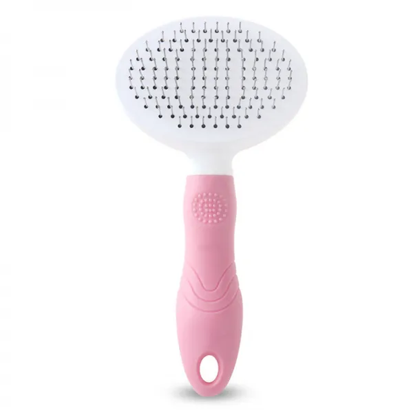 애완동물은 깨끗하게 빗어준다 태티 김 털 솔잎 고양이 빗 개털 신기개 따개 용품, 핑크 두터운, 1040025