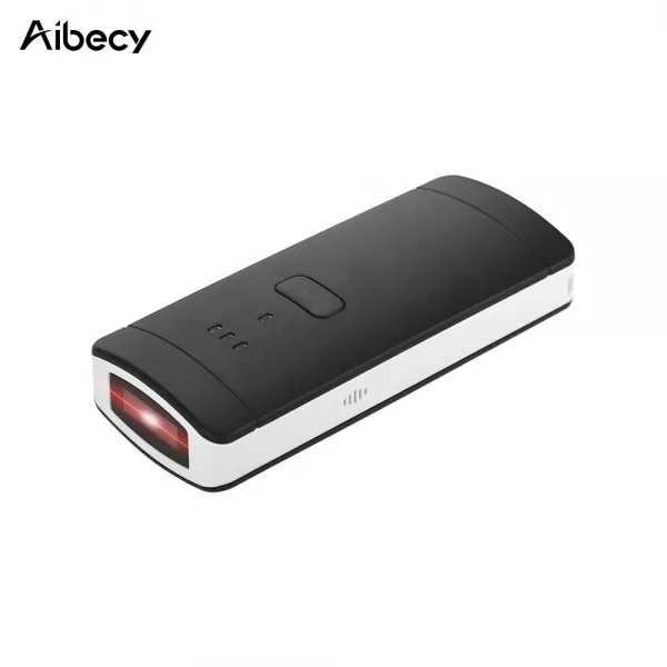 Aibecy P1000 휴대용 무선 블루투스 1D 바코드 스캐너, 스윕 디코더