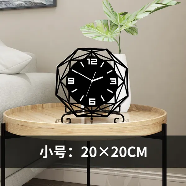북유럽 스타일 음소거 장식 책상시계, 트럼펫 : 20X20cm (다이얼 13cm)