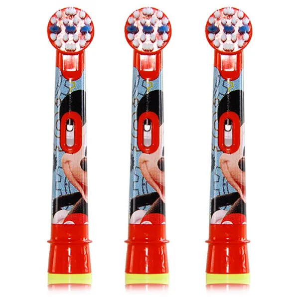 oalb (Oralb) 아동 전동칫솔머리 3개 포장은 DB4510K D10 D12 아동전동칫솔 (미키도식양황 무작위) eb10-3k 독일수입 적용, 상세페이지 참조