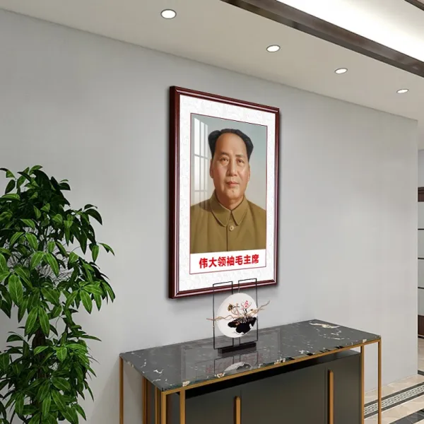 거실벽화 털 의장상 응접실이 있다 위 사람들이 진영 중당 뮤럴 현관 인테리어그림 피를 흘리다 통로 영상 2298030970, 50*70cm, 위인 07 산지목 원목 외관 _유화그림 천 화심