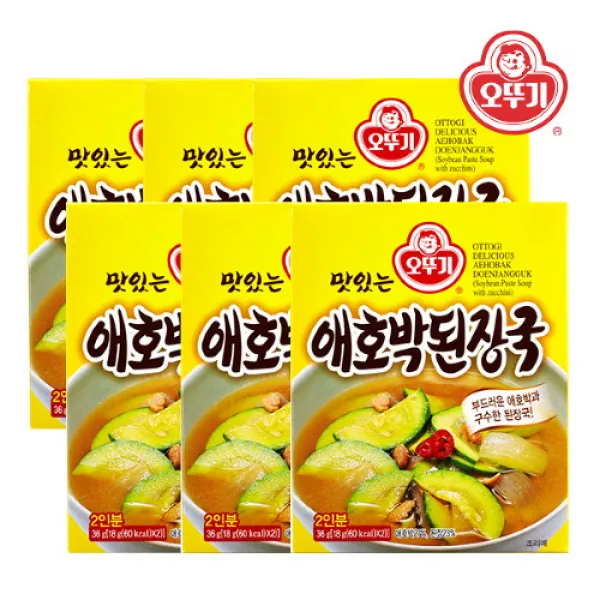  오뚜기 맛있는 즉석애호박된장국 18gx2 X6개 옵션선택