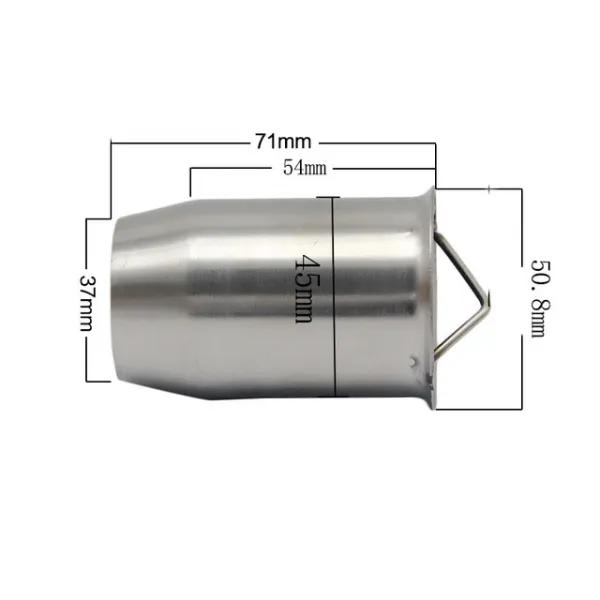 127258 / Alconstar-51mm/60mm 배기 db 킬러 오토바이 배기 머플러 촉매 db 킬러 소음기 소음 제거기 오프로드, 50.8mm