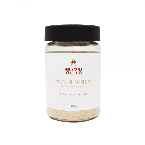 청년곡창 친환경 새싹보리 분말 가루 100g 네이버 건강분말 랭킹1위제품. 뿌리까지 갈아넣은 국산 보리순 100% 1개 녹색 70g