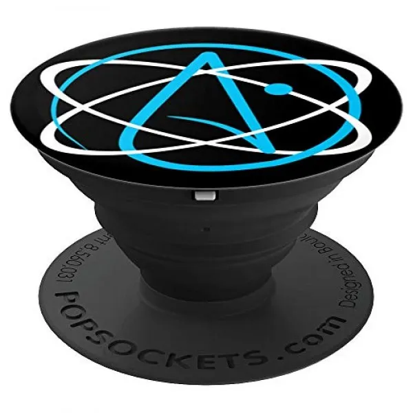 ATHEIST LOGO 무신론 기호 과학 Atom PopSockets 그립 및 스탠드 폰 및 태블릿 Artistic Smartphone Grip, 단일상품, 단일상품