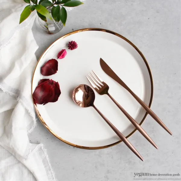 로즈골드 로맨틱 양식기 디너커트러리 스테이크칼 디너나이프