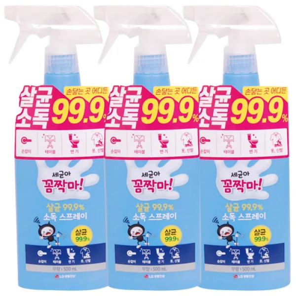 세균아꼼짝마 소독스프레이 500ml, 500ml, 3개
