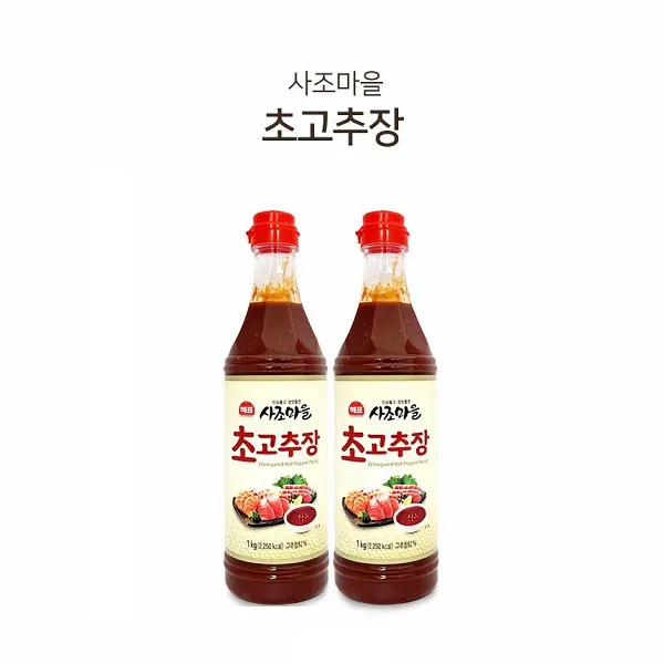 [제이몰] 인심좋고 장맛좋은 해표 사조마을 초고추장 1kg, 2개