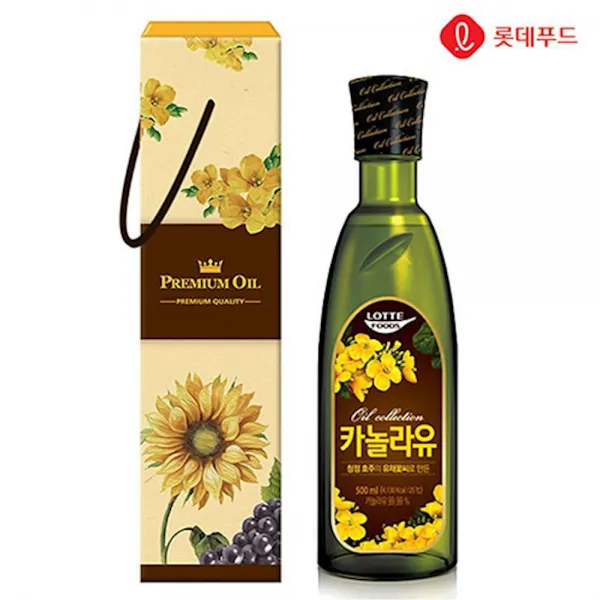 (인쇄제작 720개)롯데 카놀라유 500ml 1P 독서책갈피 판촉물도소매 치답레품 조문객답례품 부동산개업선물, 1개