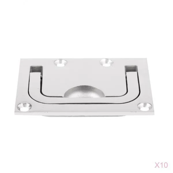 Royalways10 PC. 스테인리스지면 상승 인 레트 손잡이 승강구 손잡이 배 요트를위한 접히는 손잡이 바닥 손잡이