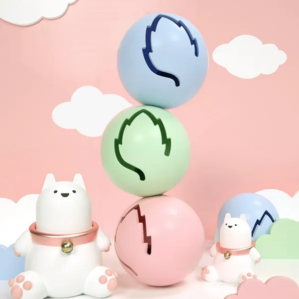 우르보스 단풍 장난감 발광구 섬광구 방울방울 캣닢 토이 완구 3개 한 통의 포장, 단풍이 골을 터뜨렸다 3 개입