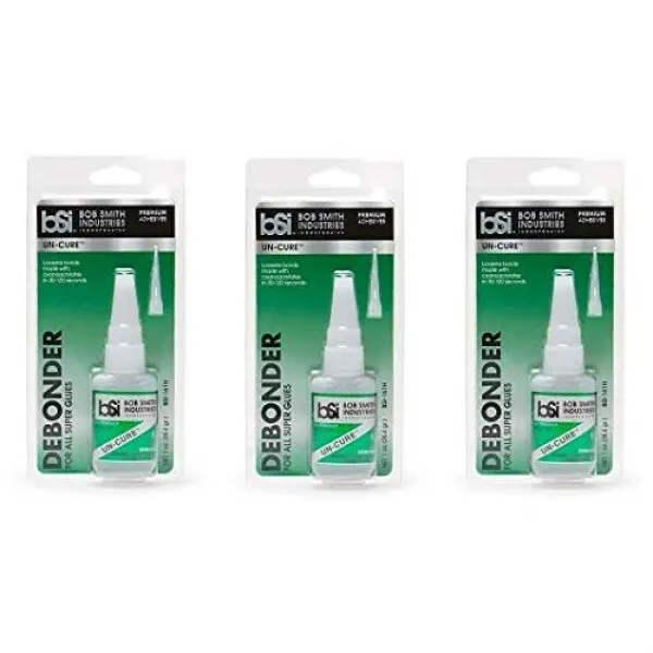 접착제제거제 Bob Smith Industries BSI-161H UN-CURE Super Glue Debonder 1 oz., Color = Тhrее Расk