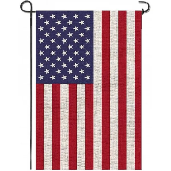 Mogarden American Garden Flag 양면 12.5 x 18 인치 두꺼운 내후성 삼베 애국적인 미국 7 월 4 일 마당 깃발, 1, 단일옵션