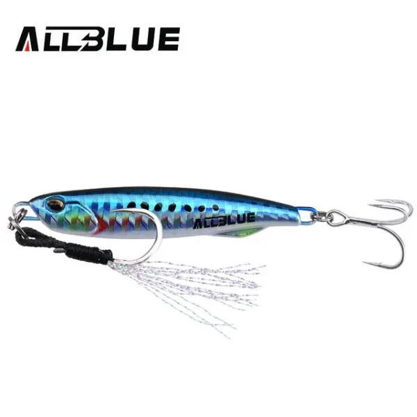 112085 / ALLBLUE DRAGER SLIM Metal Casting Jig Spoon 20G 30G Shore Drag Cast Jigging Lead 농어 미끼 인공 미, 40g, Color H