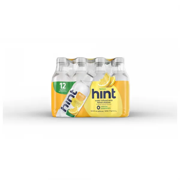 Hint Water 힌트 워터 Lemon Pure Water Lemon Zero Sugar Zero Calories 레몬 무설탕 12개