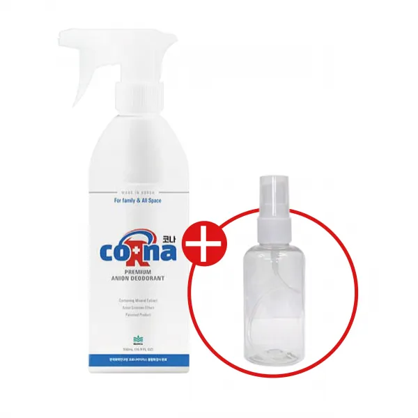 미온바이오 화학물질zero 미네랄탈취제 코나 500ml+휴대용스프레이 2개 증정 100%당첨 후기 리뷰 작성시 덴탈마스크, 1개, 500ml