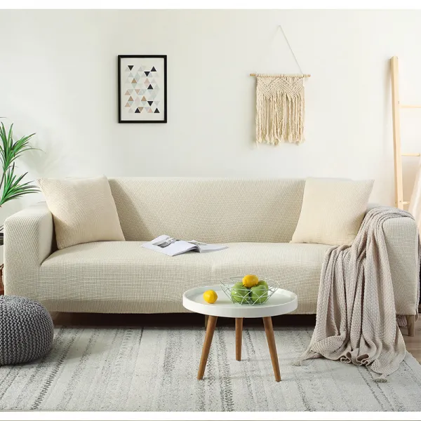 Mar.22 13번 스판 가죽 소파 커버 올인원 만능 고양이 잡기 범용 Ins 스타일 소파 패드게포를 발표하다z 밀밭 아이보리