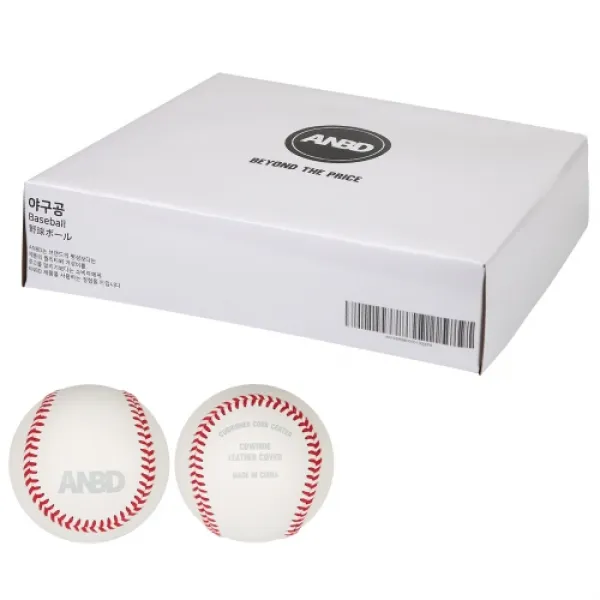 시합용야구공 Anbd 울 15% 소가죽 야구공 1타=12개 