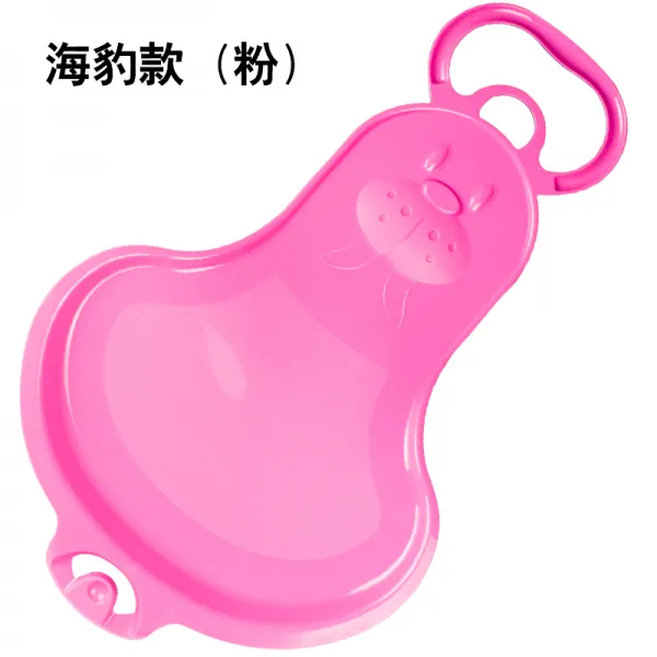 YACU 어디서나 휴대용 삽모양 핸들 미니 눈썰매 커플썰매 플러스원, 핑크