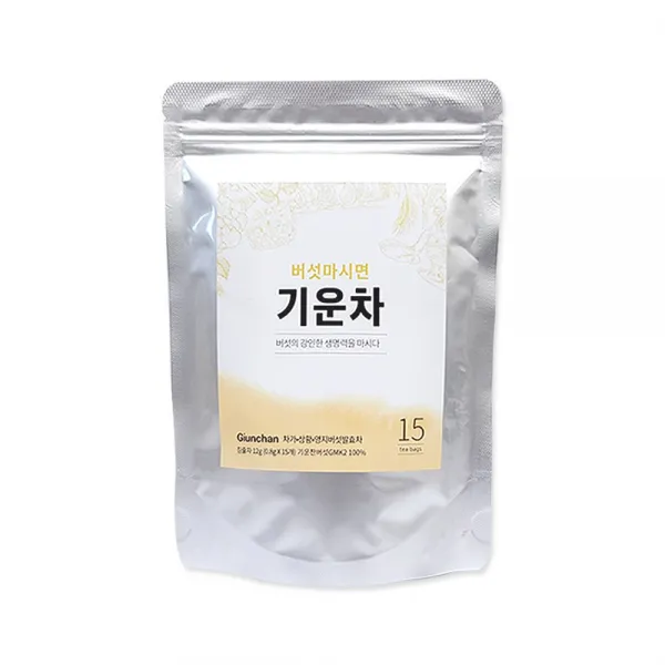 [차가,상황,영지 복합버섯균사체] 기운찬 버섯마시면 기운차 (0.8gx15개 12g 파우치)