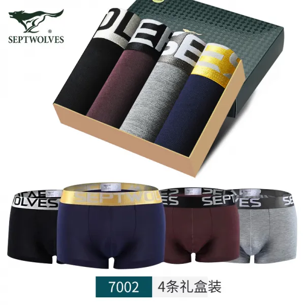 사사모 면트레이닝반바지 칠필늑대 속바지 남자 드로즈 순면 코튼 청년 여름 얇은 타입 배기팬츠 골반바지 풀패딩 트렌드