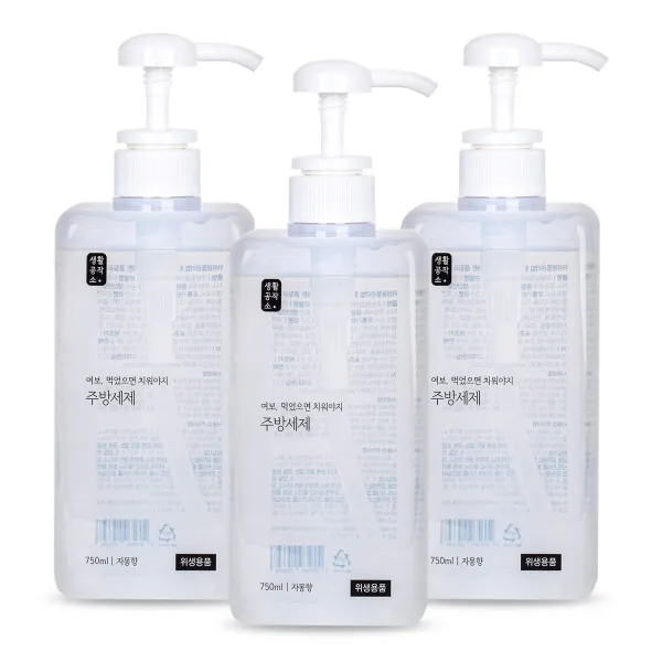 생활공작소 주방세제 자몽향 750ml 3개입