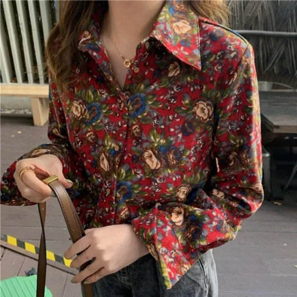 kirahosi 트렌디 코듀로이 셔츠 여 봄 긴팔 트렌디 101호+덧신증정 AQieiob4