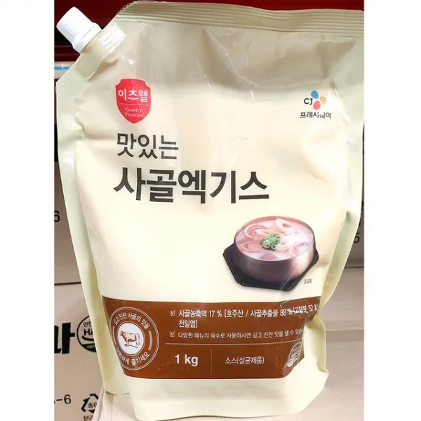 업소용 식자재 뼈해장국 감자탕 사골엑기스 1kg X10 한우 곰국 우족 쇠고기 국물 분말, 1개
