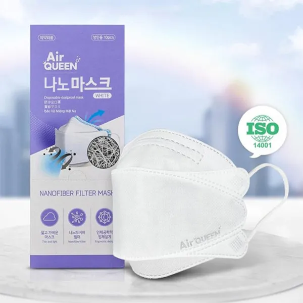 에어퀸 숨쉬기 편한 나노필터 마스크 성인 대형 10개, 1개