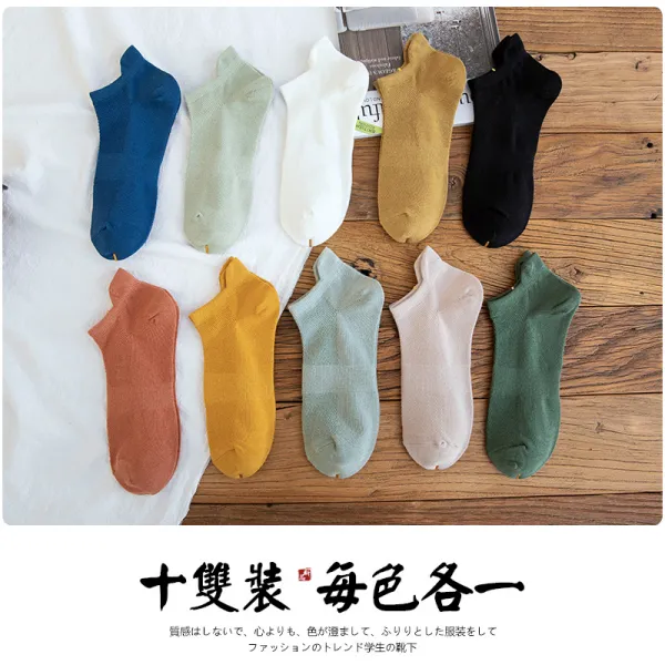 Mar.23 9번 양말 남단양말 봄가을 여름 순면앵클 Ins조 남성중단버선박 얇은 냄새방지 땀 흡수계절z