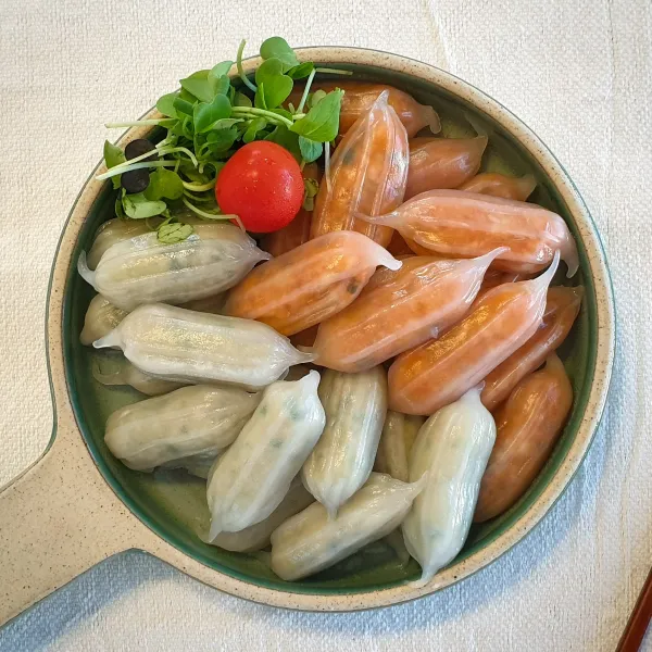 속이 보이는 꼬물이 고기만두 김치만두 꼬물이만두 1kg