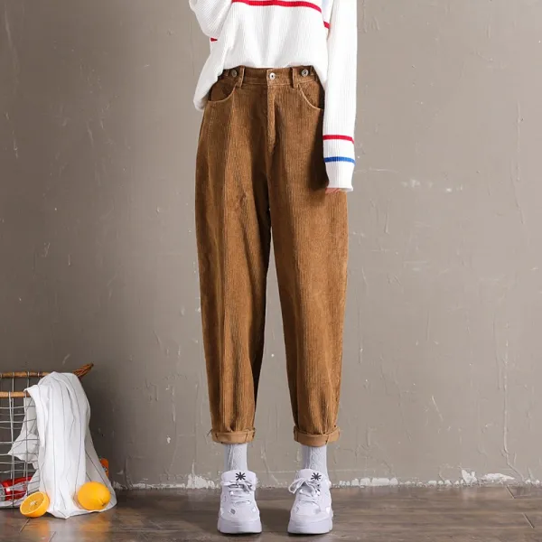 여성코듀로이 코듀로이팬츠 가을겨울 2019블랙 일자핏 무 배기바지 슬림핏 하이웨스트 털추가 코르덴 바지