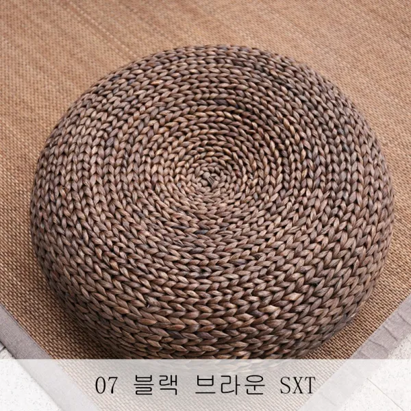 뉴타임즈3 등나무 편포단 방석에 다다미를 두껍게 깔고 선수방석을 瑜伽고 요가매트집 바닥에 돈국학좌를 앉았다 ST08 A21, 07 블랙 브라운 SXT