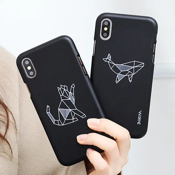 아이폰8 Iphone8 전용 드로잉 애니멀 소프트 컬러 젤리 휴대폰 케이스