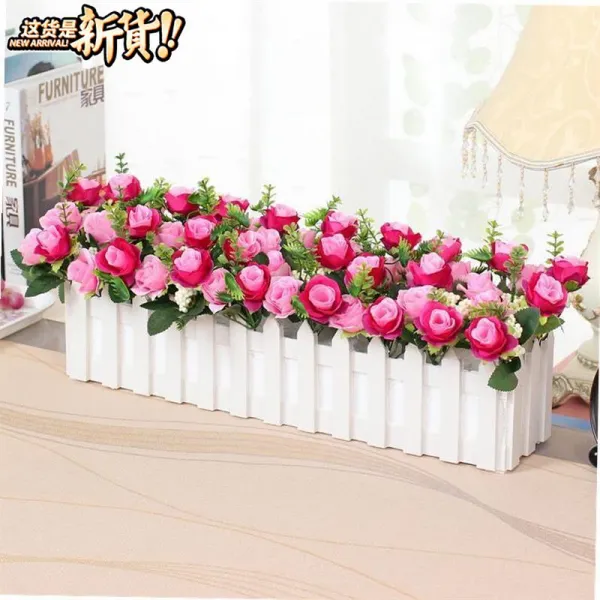 따니뚜니 꽃장식 플라워 채화 꽃꽂이 말린꽃 빔 울타리 꽃A기예 거실 실내, 화이트 녹색이 난국을 뛰놀다. 50
