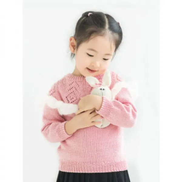 수수 자매의 물결 모양의 어깨 멍에 스웨터 손으로 짠 바늘 Diy 어린이 아기 면사 재료 패키지 고기 가