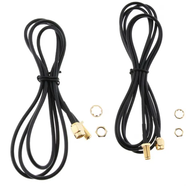 FWT F 격벽 떠꺼머리 RG174 1M + 1.5M에 WIFI 안테나 연장 케이블 RP-SMA M