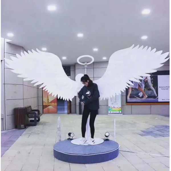 LED 발광 날개 광장 무대 활동 대화 형 따뜻한 필드 소품 큰 배경 장식 쇼핑몰은 그물 빨간색을 설정합니, 단일옵션, 001