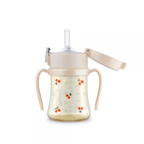 그로미미 PPSU 체리쉬 추빨대컵 200ml, 로즈골드, 1개