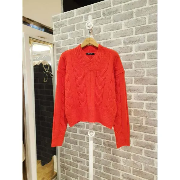  현대백화점 부루앤주디 Mdwglk4po008 샤인크롭브이넥니트