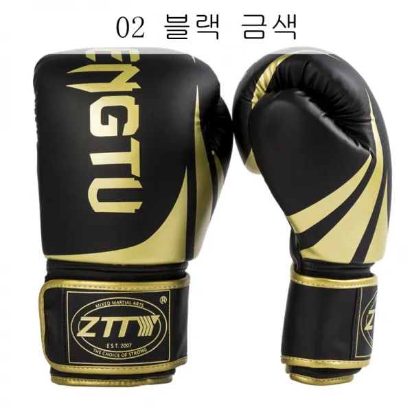 뉴타임즈2 복싱글러브 글러브 전문 훈련 성인 산타 훈련 무아이타이 격투 샌드백권모술수 ST19 A28, 02 블랙 금색