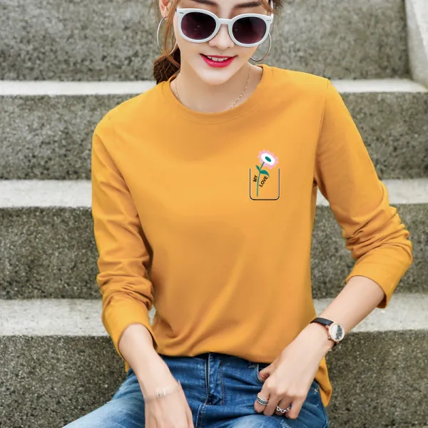 Baogeyi 가을 오버핏 루즈 맨투맨 티셔츠 43614126