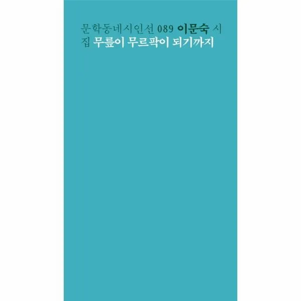 이노플리아 무릎이 무르팍이 되기까지 089 문학동네시인선, One color | One Size@1